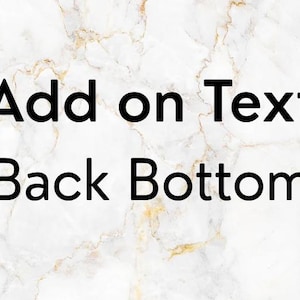 ADD ON | text on back bottom