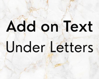 ADD ON | text under letters