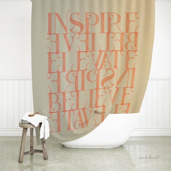 Quote Shower Curtain Etsy