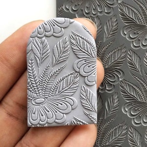 BLOOM Texture Mat for Polymer clay | Clay pattern stamps | Textures for Clay imprints | Polymer clay texture |