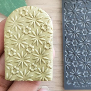 FLORAL Texture Mat for Polymer clay | Clay pattern stamps | Textures for Clay imprints | Polymer clay texture |