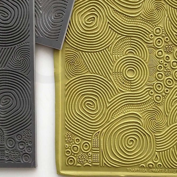 ABSTRACT Texture Mat for Polymer clay | Clay pattern stamps | Textures for Clay imprints | Polymer clay texture |