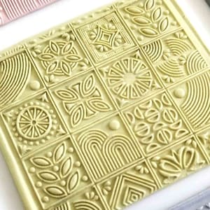 TILE 02 Texture Mat for Polymer clay | Clay pattern stamps | Textures for Clay imprints | Polymer clay texture |