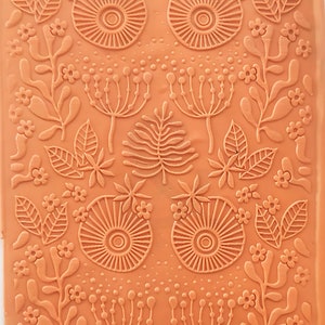 BOTANIC pattern Texture Mat for Polymer clay | Clay pattern stamps | Textures for Clay imprints | Polymer clay texture |