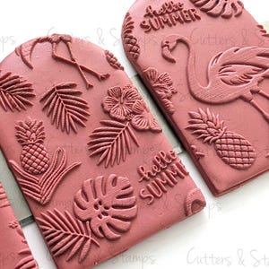 SUMMER Texture Mat for Polymer clay | Clay pattern stamps | Textures for Clay imprints | Polymer clay texture |