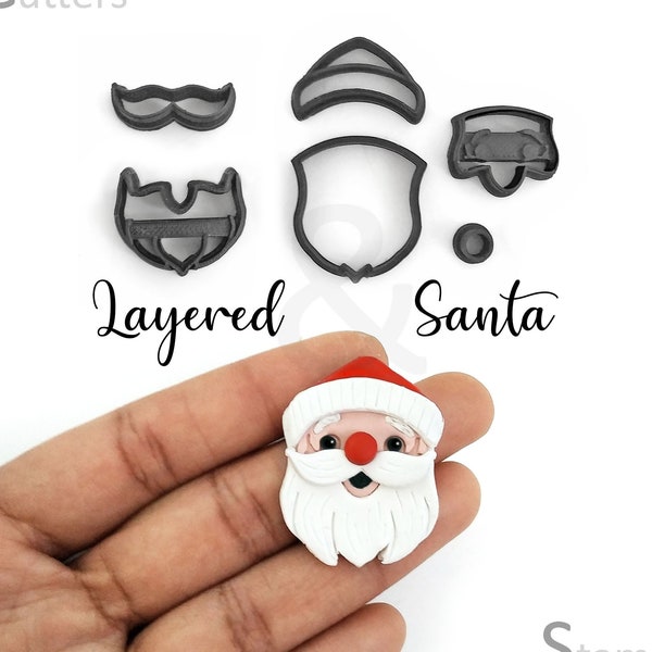 SANTA Polymer Clay Cutter | Christmas Shape Cutter | Unique clay cutter | DIY Craft tools | Xmas Charms