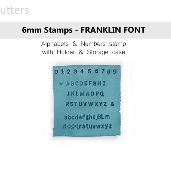 6mm FRANKLIN GOTHIC Alphabet Stamps (0.2 inches) | Stamps for Ceramics & Pottery | Ceramics stamp | Potter's Stamp | Polymer clay stamp