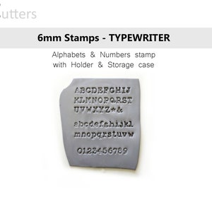 6mm TYPEWRITER Alphabet Stamps (0.2 inches) | Stamps for Clay Ceramics & Pottery | Ceramics stamp | Potter's Stamp | Polymer clay stamp