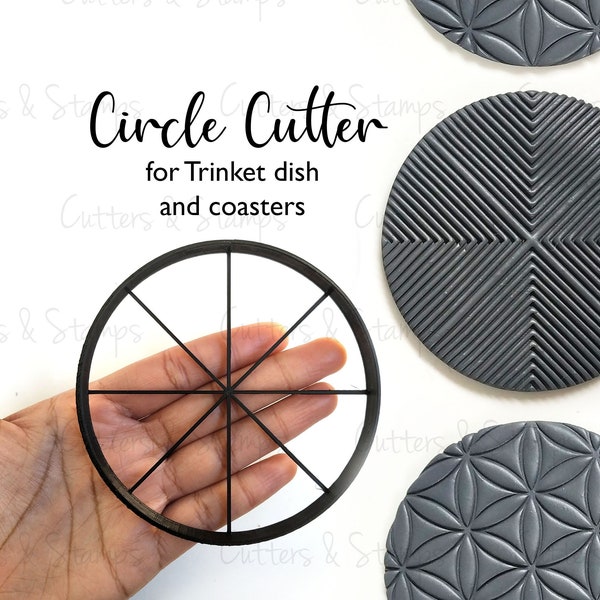 Large CIRCLE Cutter for Clay Creations | Trinket dish clay cutter | Coaster Cutter |