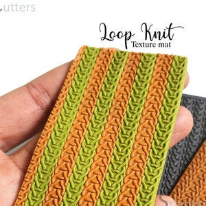 LOOP KNIT Texture Mat for Polymer clay | Clay pattern stamps | Textures for Clay imprints | Polymer clay texture |