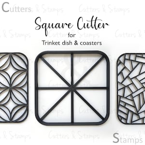 Large SQUARE Cutter for Clay Creations | Trinket dish clay cutter | Coaster Cutter |