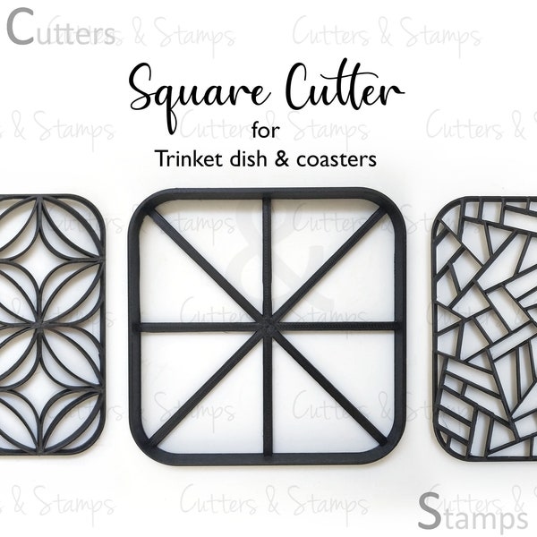 Large SQUARE Cutter for Clay Creations | Trinket dish clay cutter | Coaster Cutter |