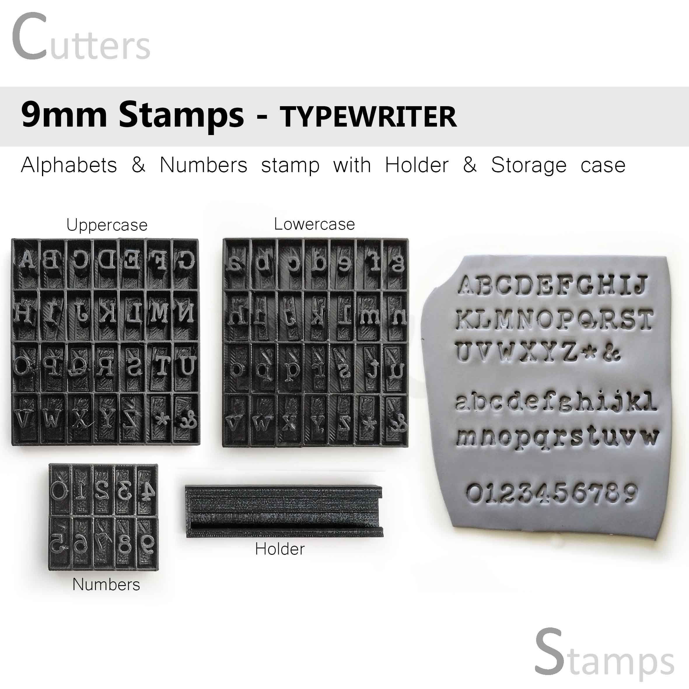 8mm 0.3 Inches Alphabets Clay Stamp Uppercase & Numbers Stamp