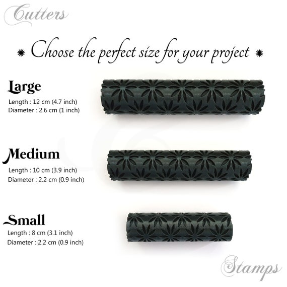 STL file ROSES FLOWERS TEXTURE ROLLER FOR CLAY 200mm x 30mm・Model