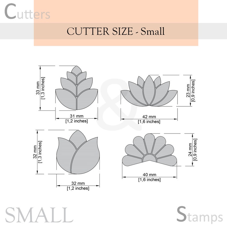 Polymer Clay Cutter Set of 4 Floral Clay Shape Cutter - Etsy