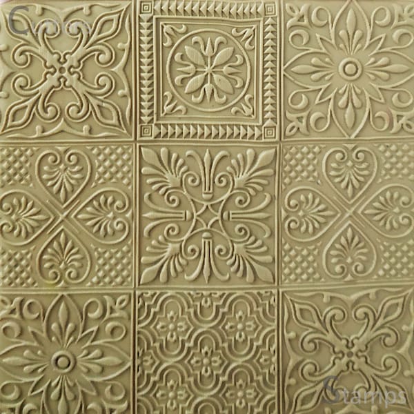 TILE Texture Mat for Polymer clay | Clay pattern stamps | Textures for Clay imprints | Polymer clay texture |