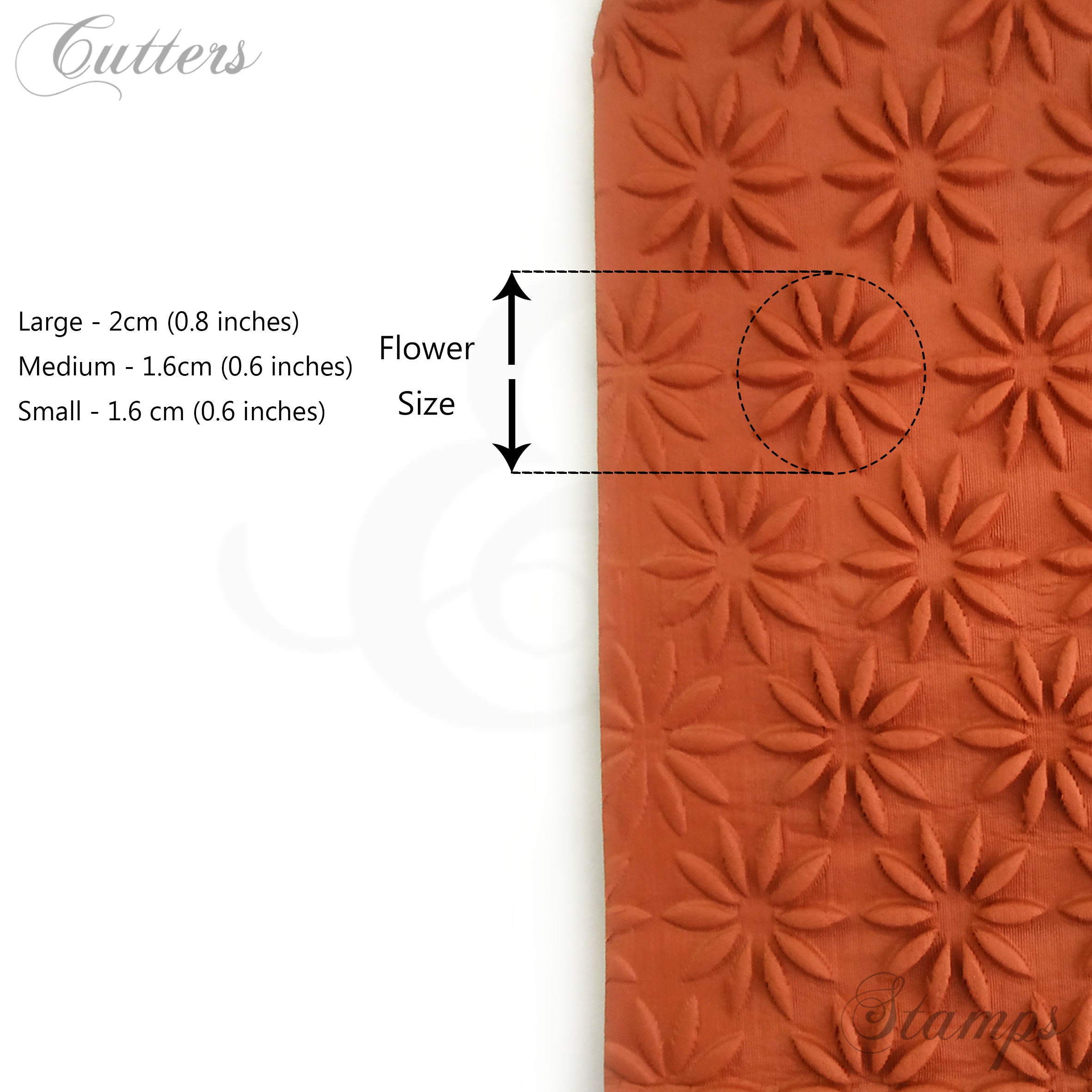 Flower Texture Roller Floral Textures Polymer Clay Pattern Hand Roller  Polymer Clay Texture Tool Polymer Clay Texture 
