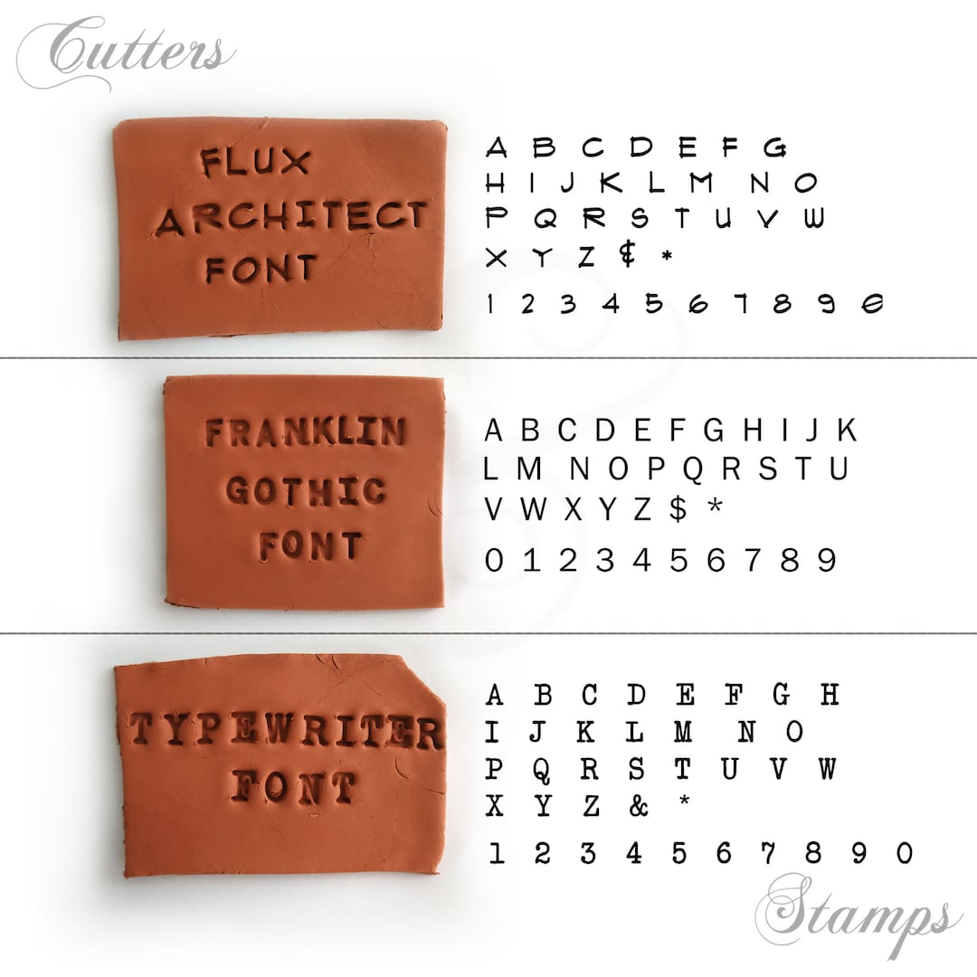 8mm 0.3 Inches Alphabets Clay Stamp Uppercase and Numbers