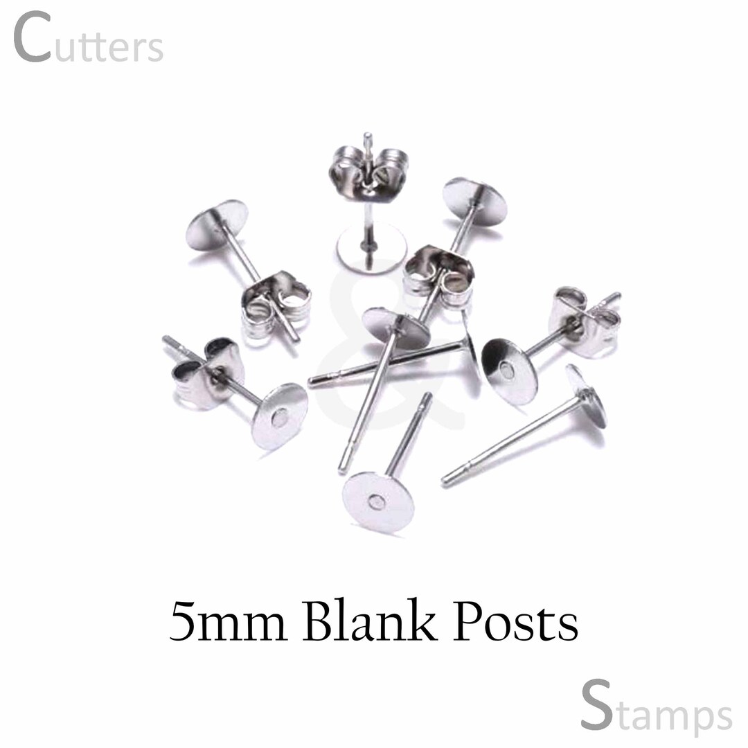 5mm Blank Earring Post and Backs 100pcs Stainless Steel Etsy Australia