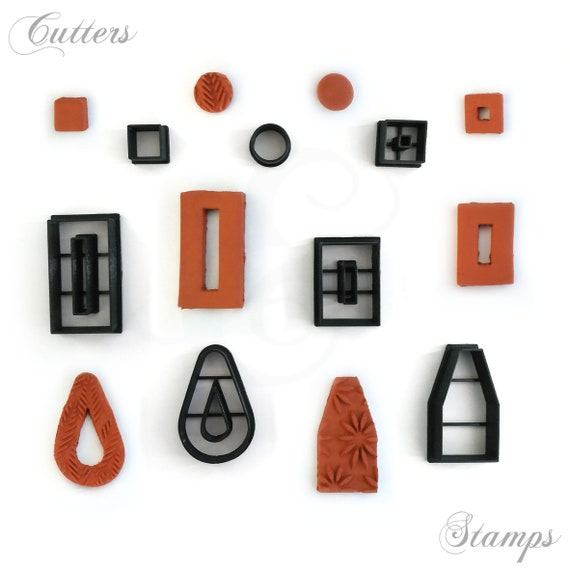 Earring Cutter Mix and Match Polymer Clay Cutter Set Shape Cutter