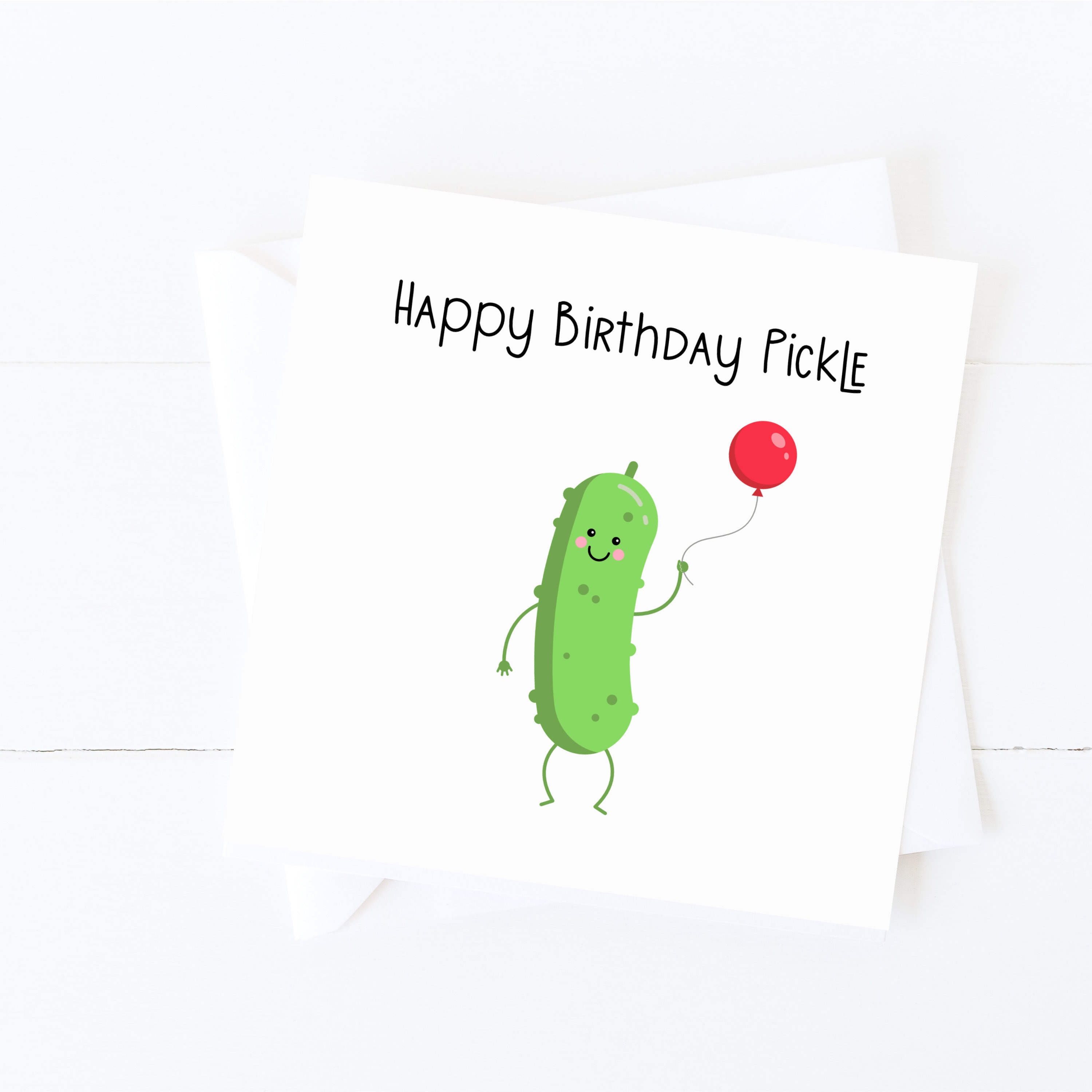 Happy Birthday Pickle Birthday Card Funny Birthday Card Etsy Norway