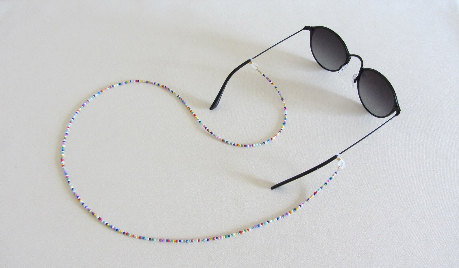 Seed bead sunglass rainbow chain glasses chain sunglasses Etsy