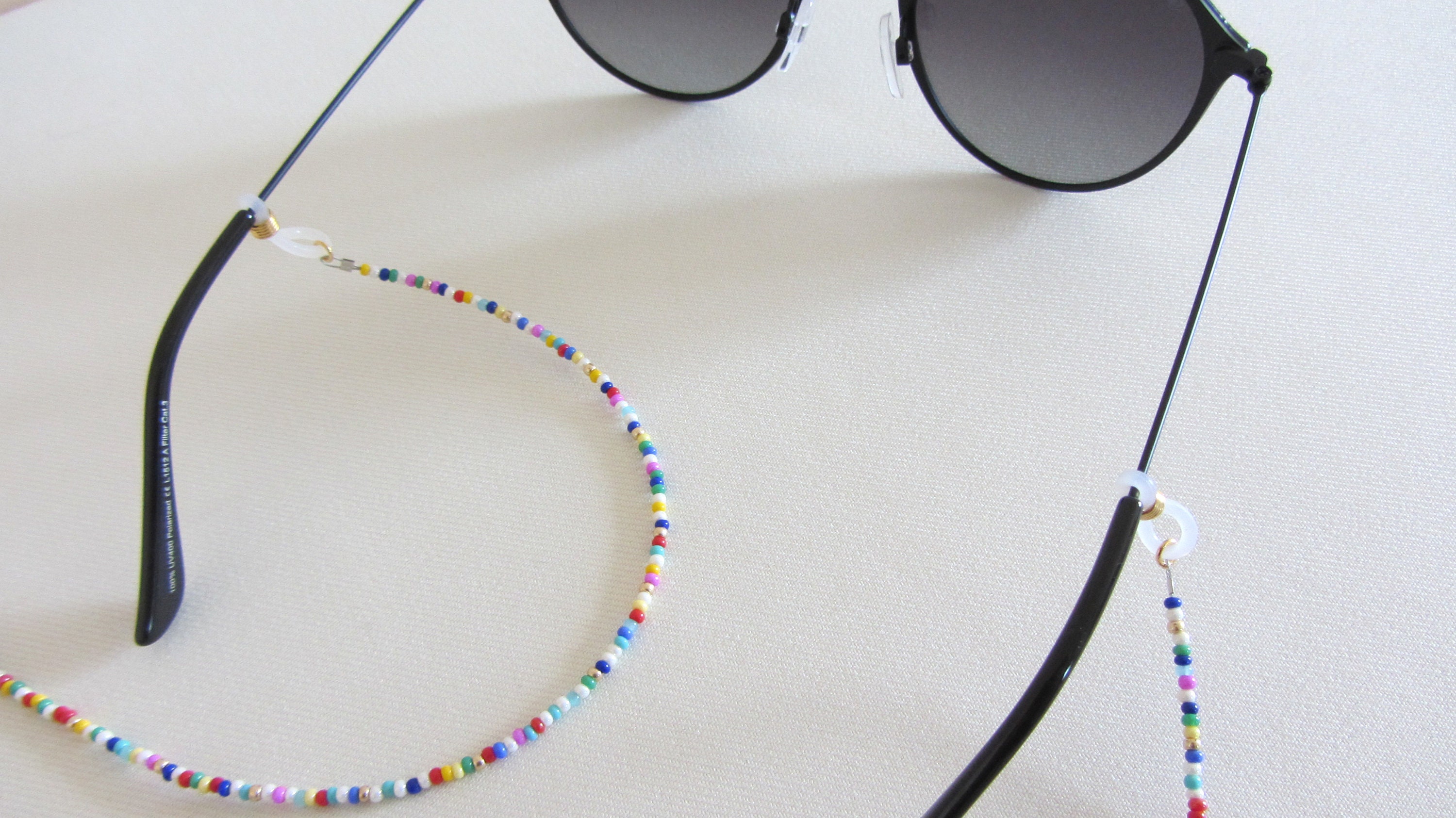 Seed bead sunglass rainbow chain glasses chain sunglasses Etsy