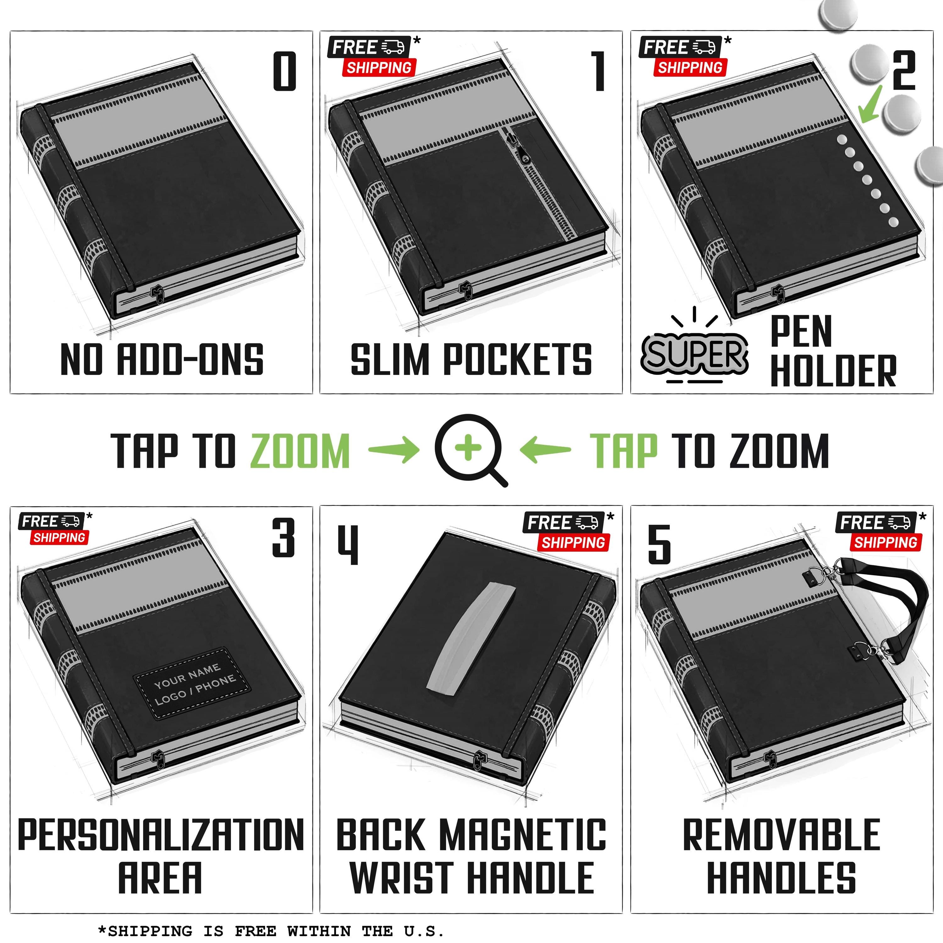 Custodia In Pelle PU Per Kindle Scribe 11 Pollici (2025), Con Supporto Pieghevole, In Feltro Leggero, Antigraffio, Con Chiusura Sicura, Nero - 2