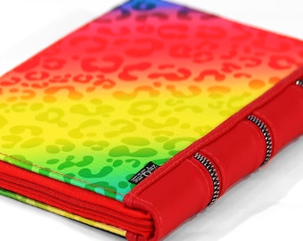 Custodia antiurto per iPad Pro 11 M5 2026, nuova custodia per iPad con motivo arcobaleno, cover a libro con cerniera, portapenne, Magic Keyboard.