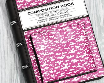 Pink Composition Book Supernote A6 X2 Nomad Case with Zipper