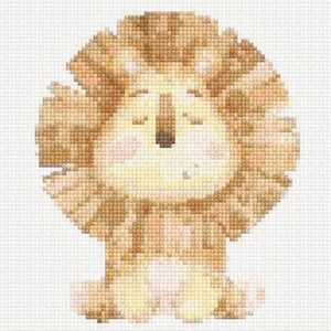 Watercolour Lion Cross Stitch Pattern, Digital Download PDF