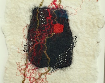 Abstract Art - Framed Textile Art - Fragments 1 - Modern Decor