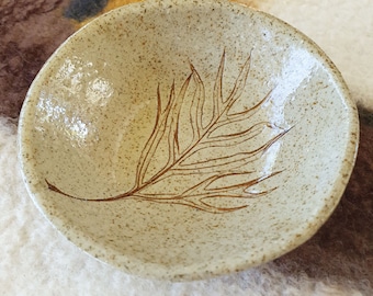 Handmade Clay Condiment Dish - Natural - Trinket Dish - Grevillea