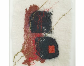Abstract Art - Framed Textile Art - Fragments 2 -  Contemporary Decor
