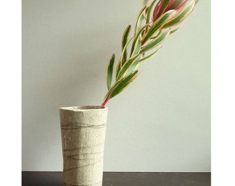 Hand built Ceramic Vase - Natural Decor Vase - Simple Lines