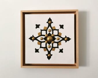 Dekoratives Wandbild in elegant mit Mandala