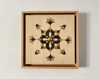 Handbemaltes Mandala Holz Wandbild: Boho Home Decor