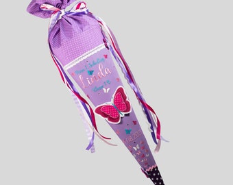 School cone school enrollment 2024 3D butterfly purple pink