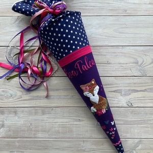 Cartable scolaire scolarisation 2025 smart fox boho violet/bleu avec papillons