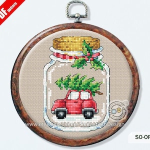 Kerstkruissteekpatroon, kruissteektabel, geteld kruissteekpatroon, directe pdf-download, SO-OP168 'Little Christmas-part 1'