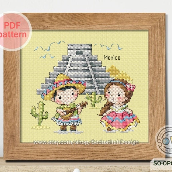 Cross Stitch Mexico - Etsy