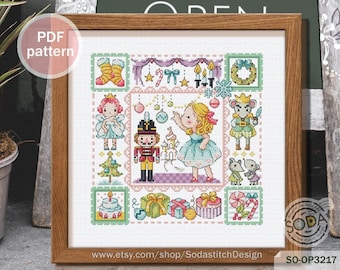Cross Stitch Pattern pdf Fairy Tale Story Book Modern, SO-OP3217 'The Nutcracker'