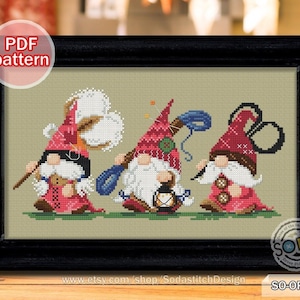 Cross Stitch Pattern pdf Gnome Fairy Elf Pixie Funny Cute Modern for Beginner Counted Download,SO-OP261 &#39;Cross Stitch Supplies Delivery&#39;