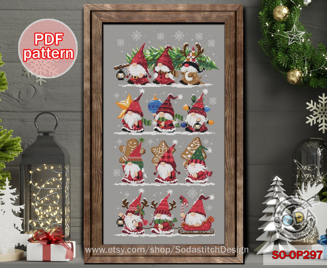 Cross Stitch Pattern Pdf Santa Winter Fairy Elf Pixie Modern, SO-OP297 ...