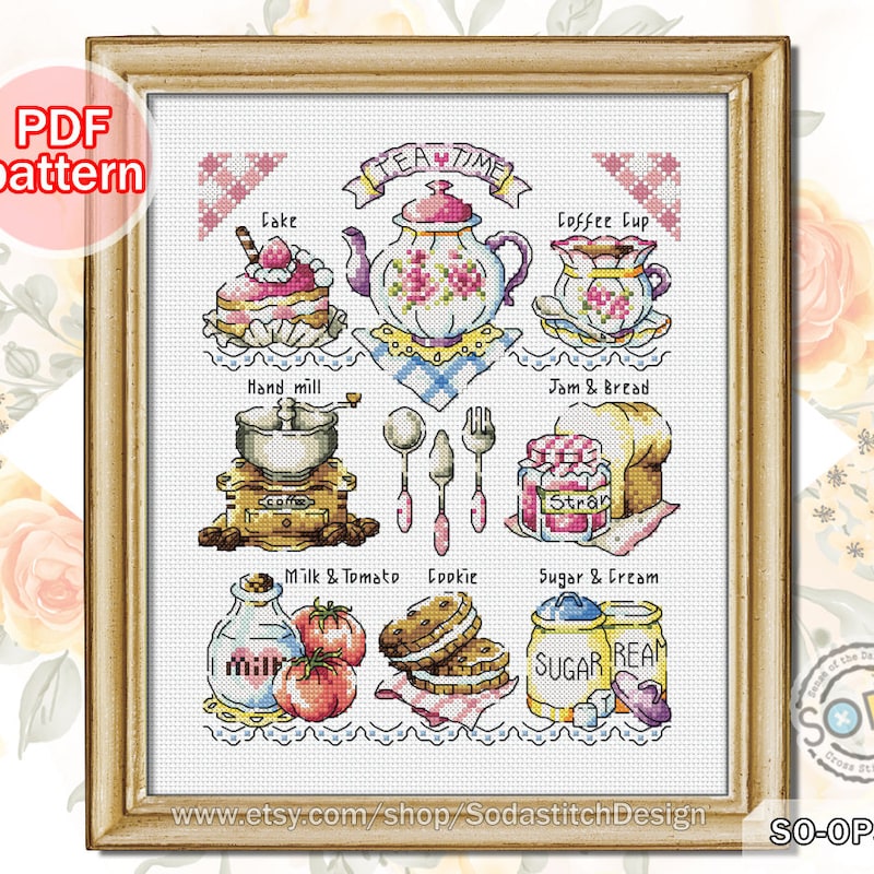 Tea Pot Cross Stitch Pattern - Etsy