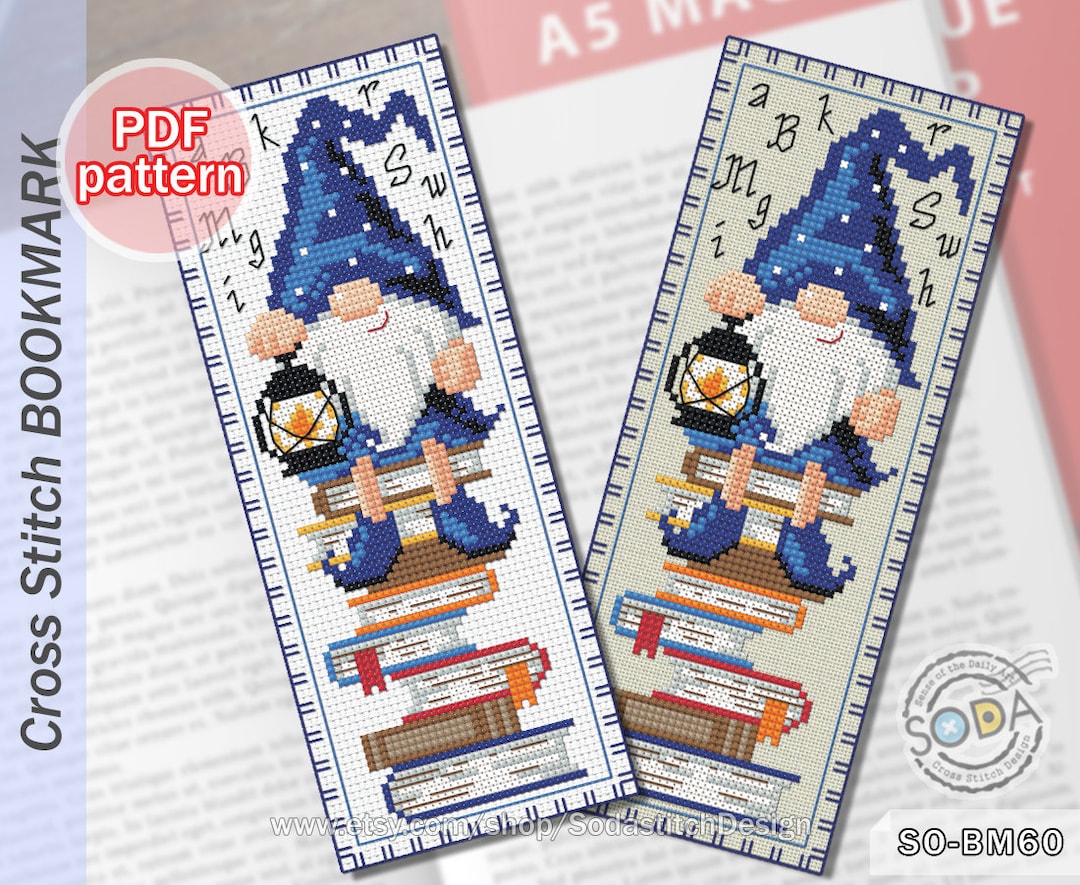 Cross Stitch Pattern Pdf Bookmark Books Reading Fairy Elf Modern, SO ...