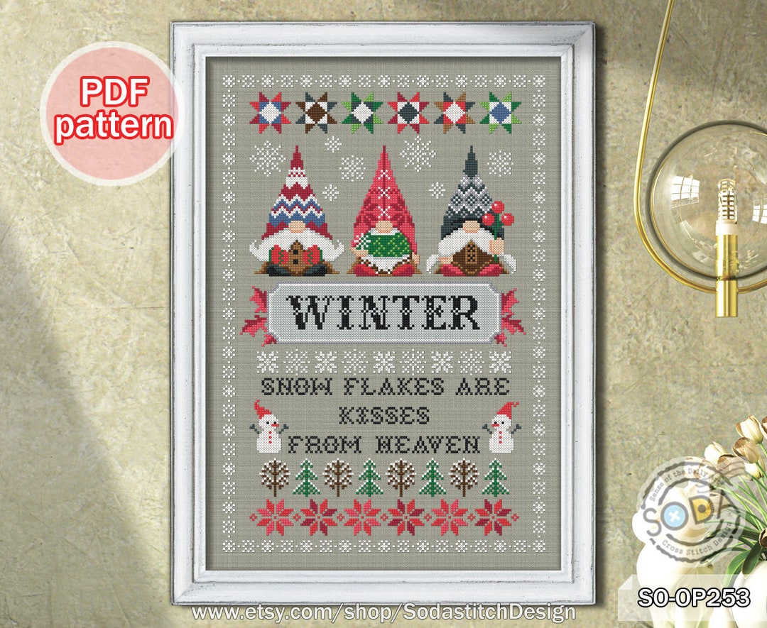 Cross Stitch Pattern Pdf Fairy Elf Pixie Four Seasons Modern, SO-OP253 ...
