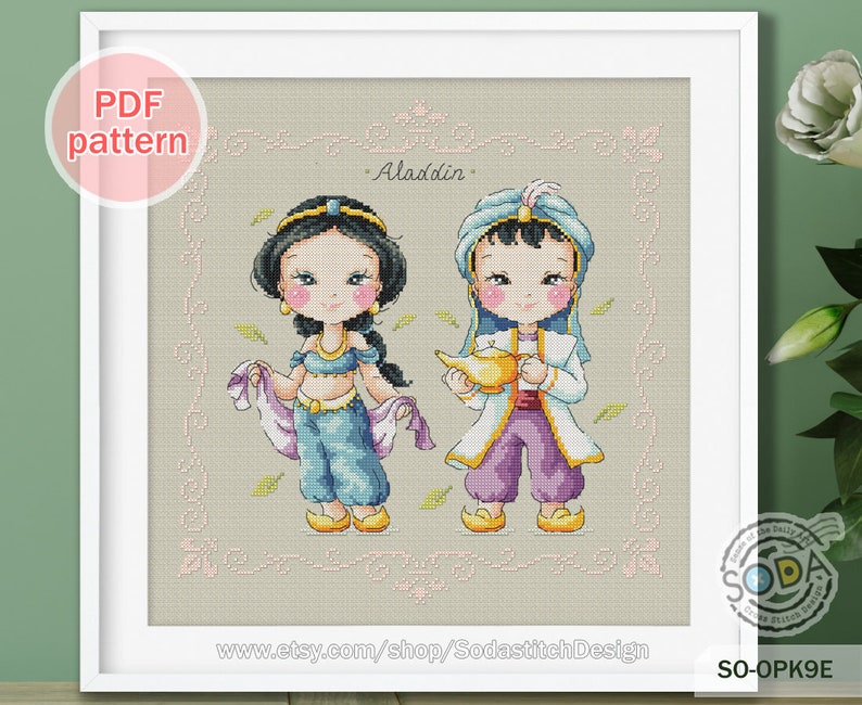Cross Stitch Pattern Pdf Fairy Tale Storybook Princess Prince Modern ...