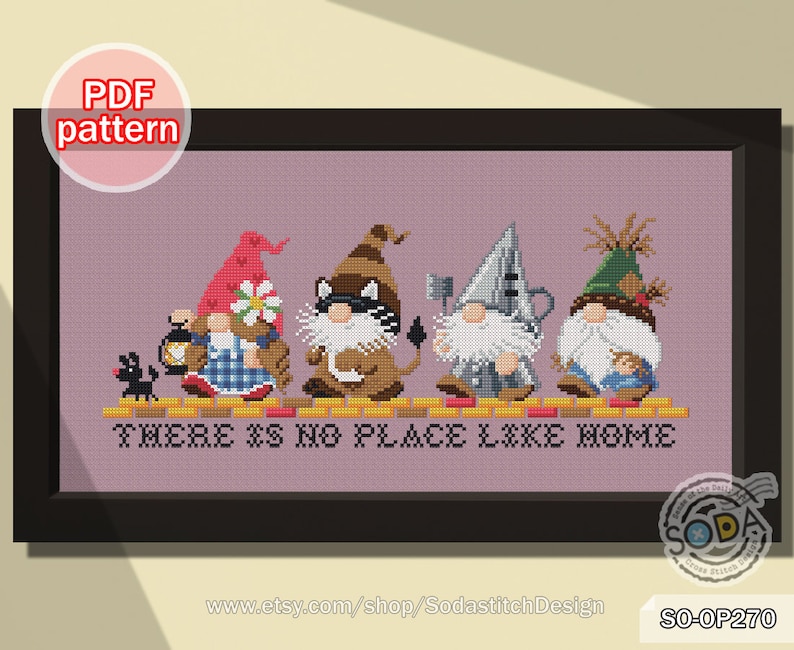 Cross Stitch Pattern Pdf Gnome Fairy Elf Pixie Wizard Modern, SO-OP270 ...