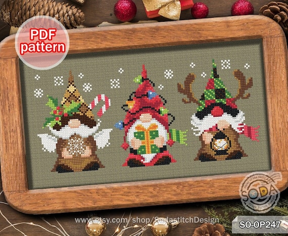 クロスステッチパターン PDF サンタ・フェアリー・エルフ・ピクシー